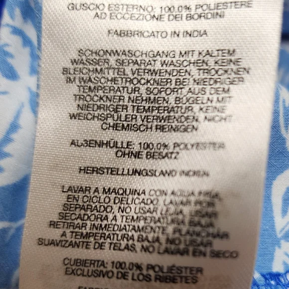 Columbia PFG Shirt Boys Youth XL Blue White Floral Hawaiian Short Sleeve Button - Picture 14 of 15